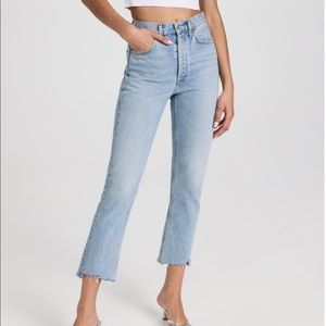 Agolde Riley High Rise Straight Crop Jeans